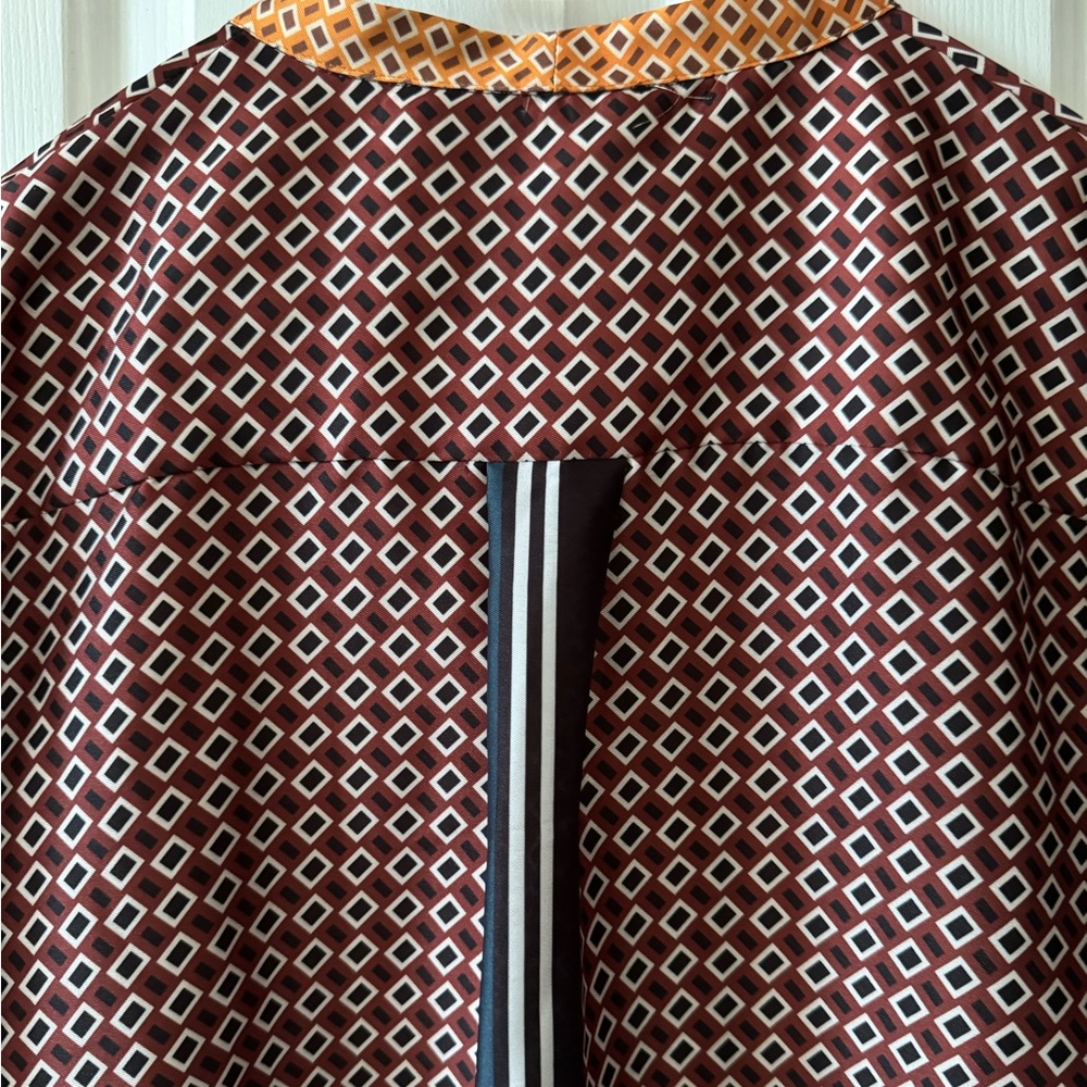 Zara Tunic Style Top L Multi Colored Button Front… - image 4